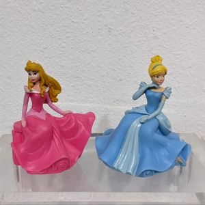 Deco Pac Disney Princess Rapunzel and Cinderella Cake Toppers